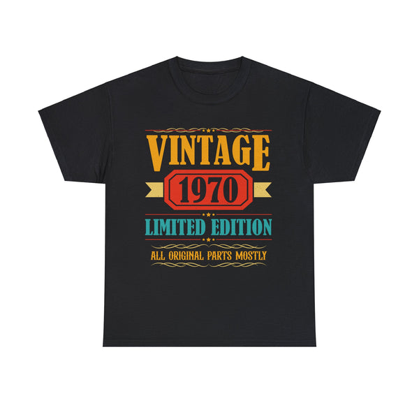 Vintage 1970 T Shirts for Men Retro Funny 1970 Birthday Mens Tshirts for Men Big and Tall