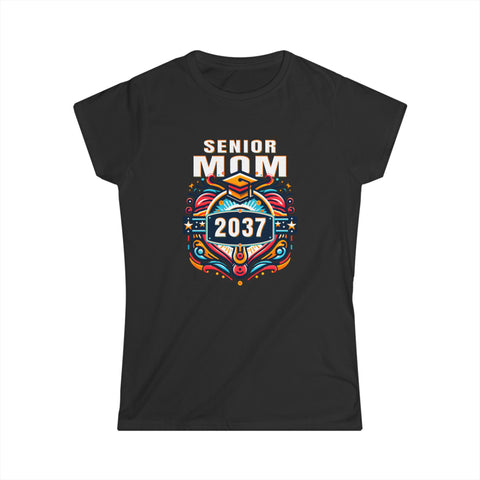 Mom Senior 2037 Class of 2037 Senior 37 Graduation 2037 Womens T Shirts
