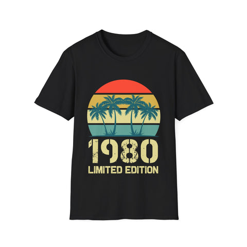 Vintage 1980 Birthday Shirts for Men Funny 1980 Birthday Mens Shirt