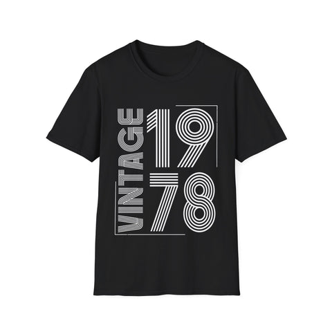 Vintage 1978 T Shirts for Men Retro Funny 1978 Birthday Mens Shirts