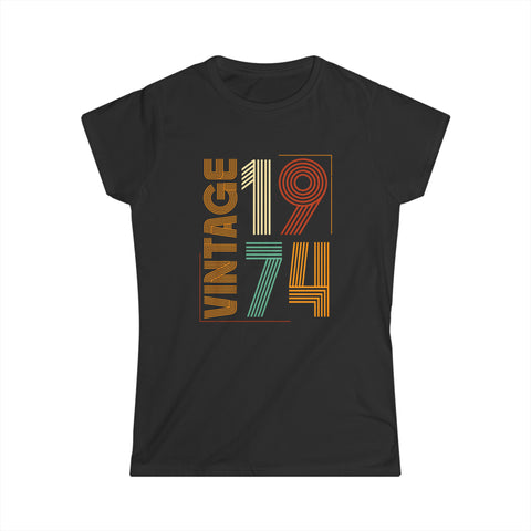 Vintage 1974 TShirt Women Limited Edition BDay 1974 Birthday Shirts for Women