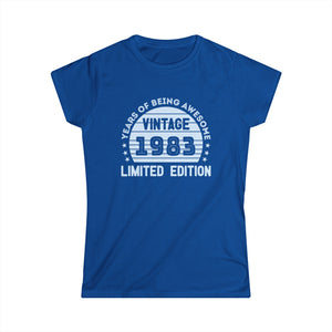 Vintage 1983 T Shirts for Women Retro Funny 1983 Birthday Womens T Shirt