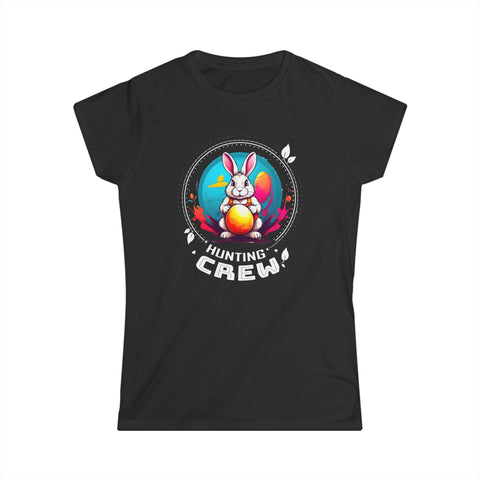 Women Happy Easter Bunny Rabbit Easter Eggs Women Egg Hunt Womens Shirts