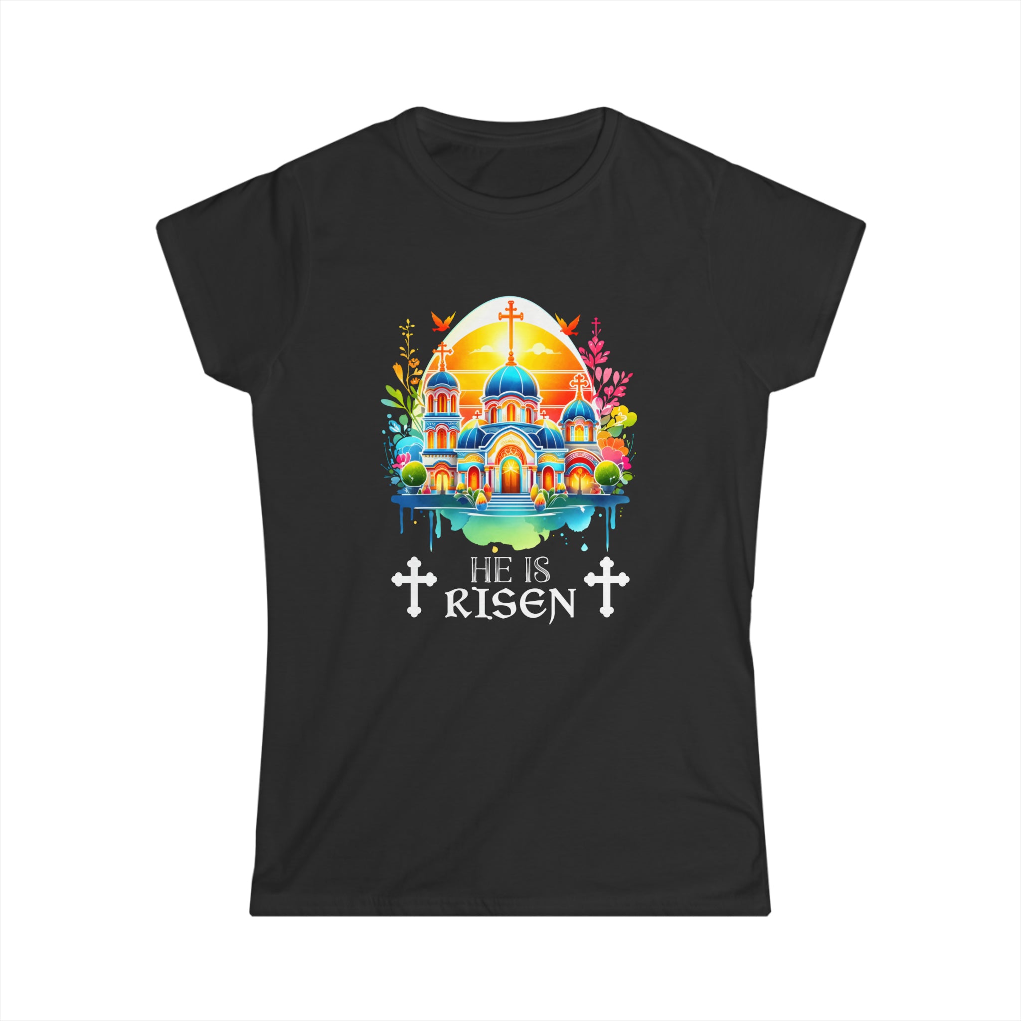 Happy Easter Jesus He Has Risen Orthodox Christian Easter Women Tops