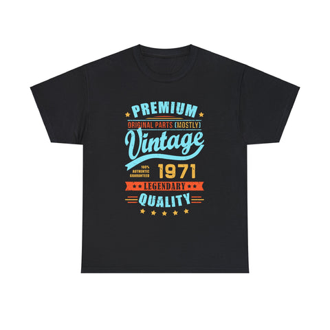 Vintage 1971 TShirt Men Limited Edition BDay 1971 Birthday Mens Tshirts for Men Big and Tall