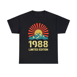 Vintage 1988 Limited Edition 1988 Birthday Shirts for Men Mens T Shirts Plus Size Big and Tall