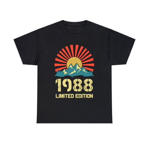 Vintage 1988 Limited Edition 1988 Birthday Shirts for Men Mens T Shirts Plus Size Big and Tall