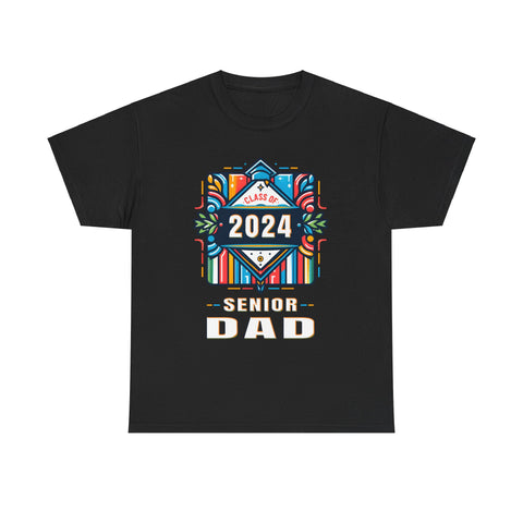 Proud Dad of a Class of 2024 Graduate 2024 Senior Dad 2024 Big and Tall Tshirts Shirts for Men