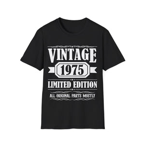 Vintage 1975 TShirt Men Limited Edition BDay 1975 Birthday Mens Shirts