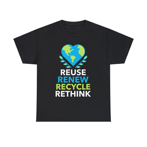 Environment Reuse Renew Rethink Activism Environmental Crisis Earth Day Mens Shirt Plus Size Big and Tall