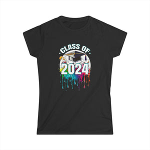 Class of 2024 Senior 2024 Graduation Vintage School Women Tops