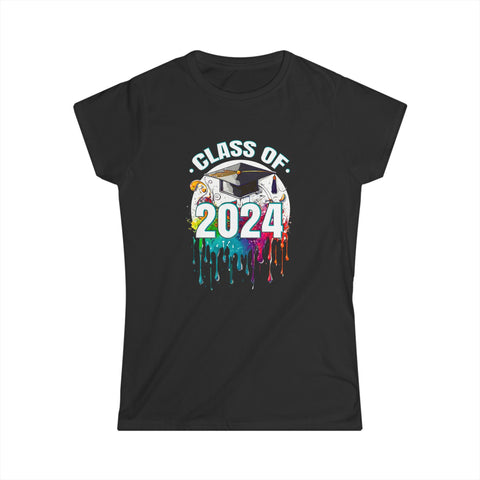 Class of 2024 Senior 2024 Graduation Vintage School Women Tops