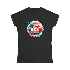 USA 2024 United States American Sport 2024 Swimming Womens Shirts