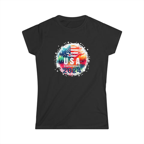 USA 2024 United States American Sport 2024 Swimming Womens Shirts