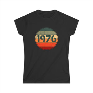 Vintage 1976 Birthday Shirts for Women Funny 1976 Birthday Women Tops