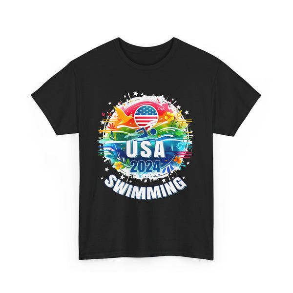 USA 2024 United States American Sport 2024 Swimming Big and Tall Tshirts Shirts for Men