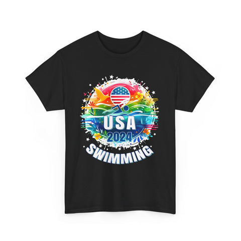 USA 2024 United States American Sport 2024 Swimming Big and Tall Tshirts Shirts for Men