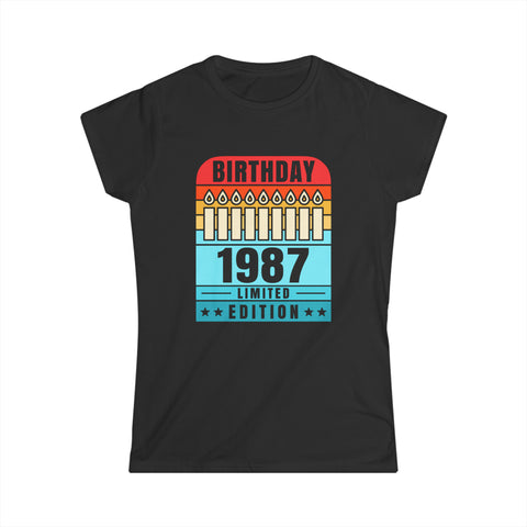 Vintage 1987 TShirt Women Limited Edition BDay 1987 Birthday Women Tops