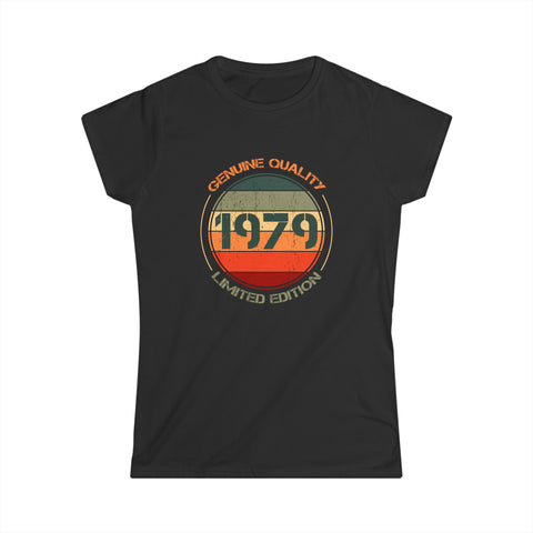 Vintage 1979 T Shirts for Women Retro Funny 1979 Birthday Womens Shirt