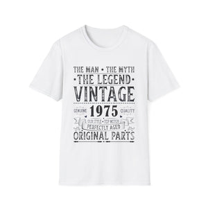 Vintage 1975 T Shirts for Men Retro Funny 1975 Birthday Mens Shirt