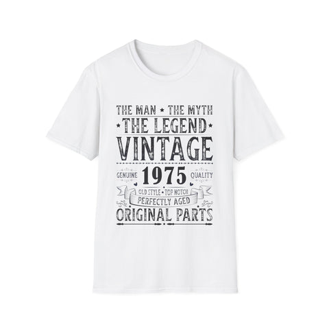 Vintage 1975 T Shirts for Men Retro Funny 1975 Birthday Mens Shirt