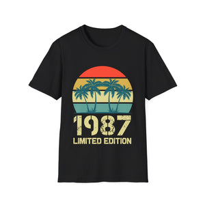 Vintage 1987 Birthday Shirts for Men Funny 1987 Birthday Mens Shirt