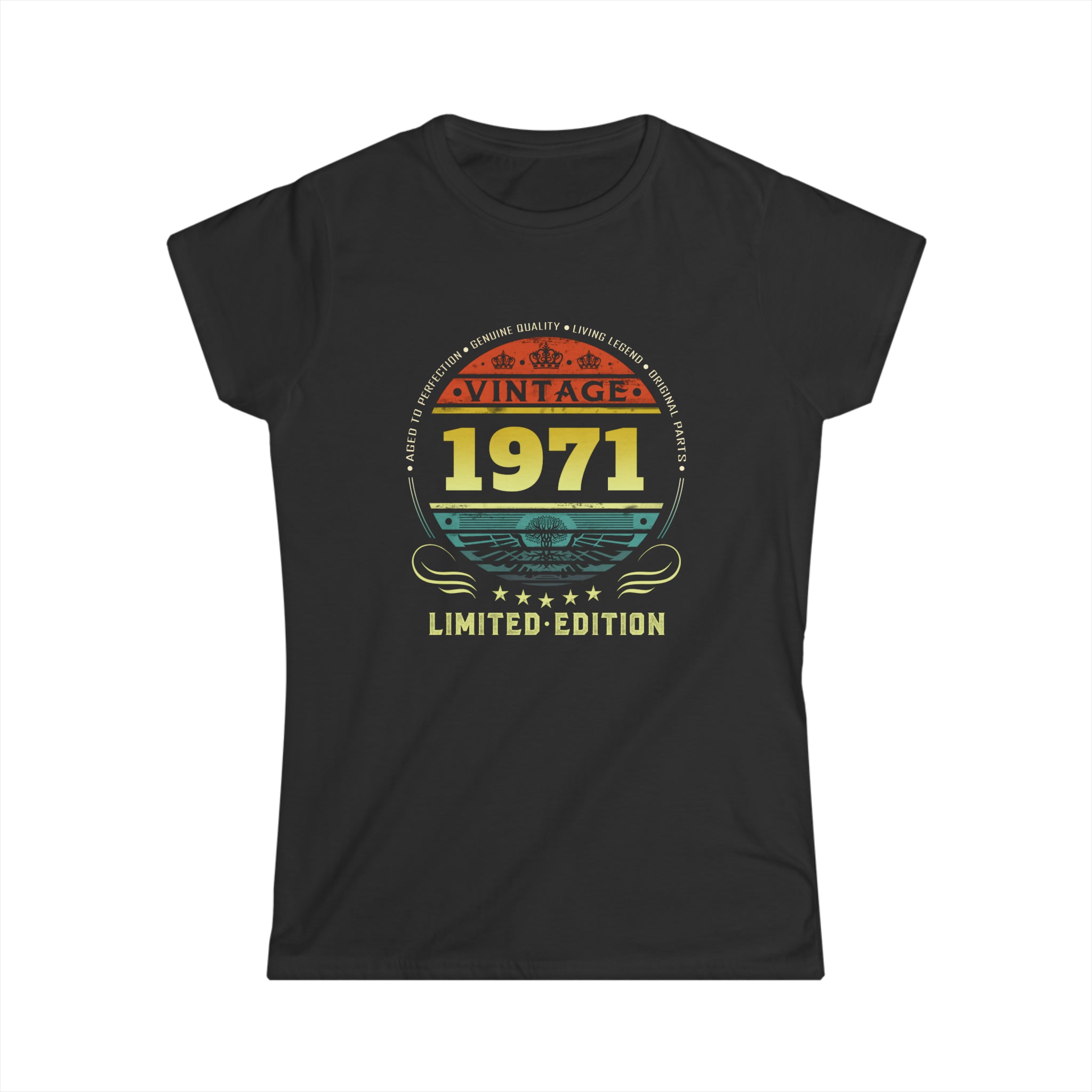 Vintage 1971 Limited Edition 1971 Birthday Shirts for Women Womens Shirts