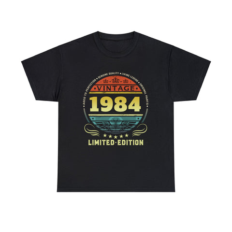 Vintage 1984 Limited Edition 1984 Birthday Shirts for Men Big and Tall Tshirts Shirts for Men