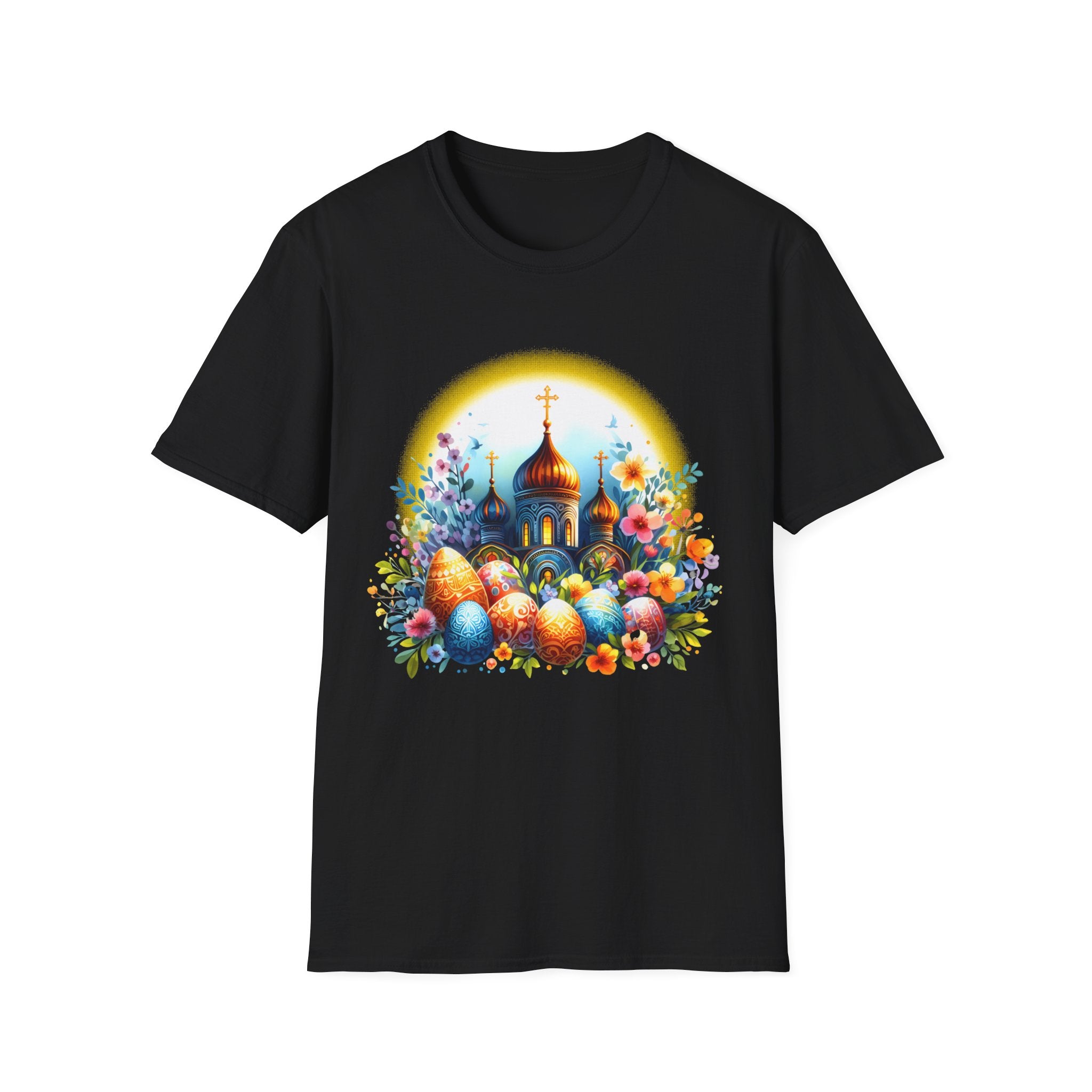 Russian Orthodox Church Cross Chrestos Voskres Pascha Easter Shirts for Men