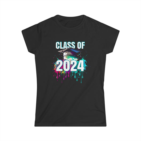 Class of 2024 Grow With Me First Day of School Graduation Womens T Shirt