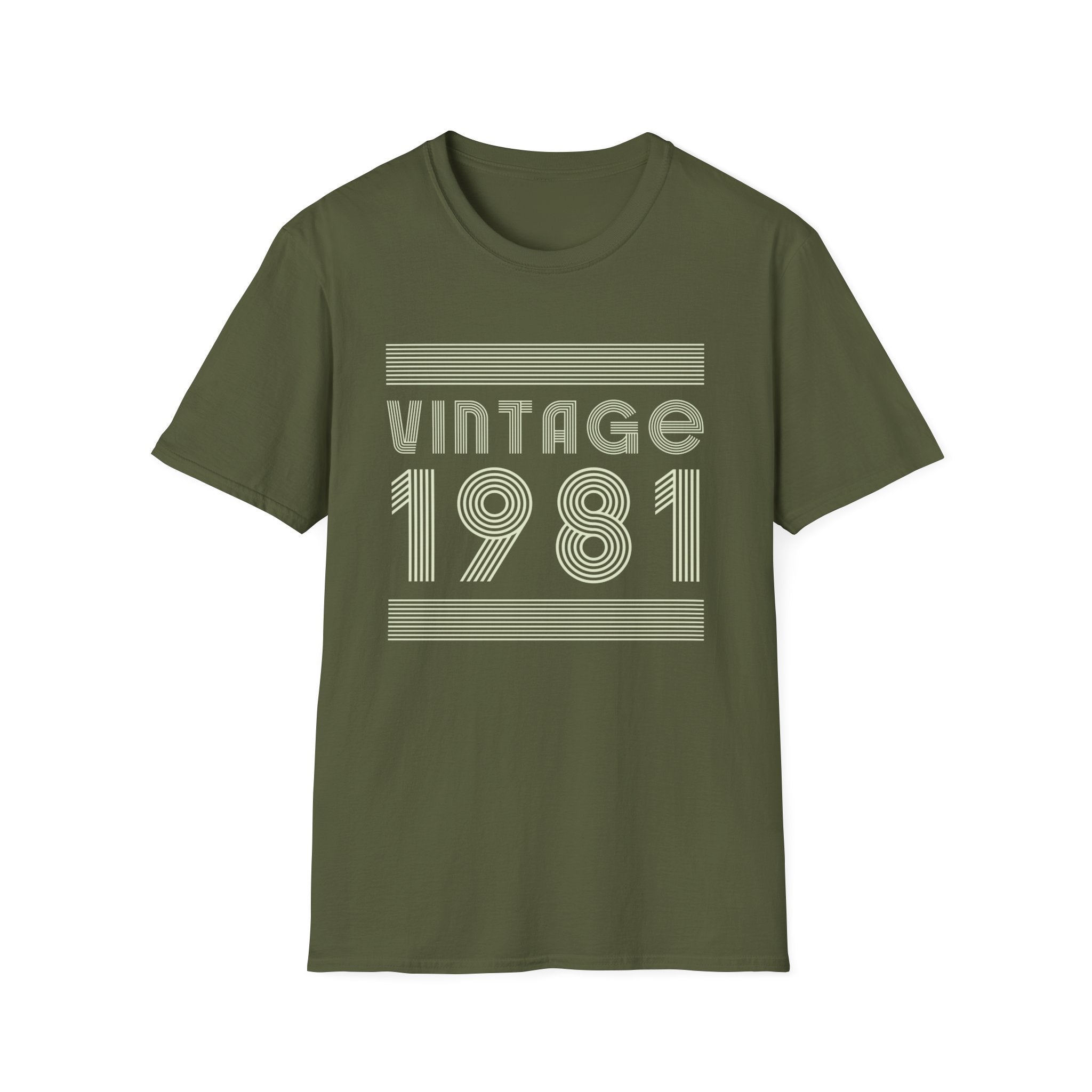 Vintage 1981 T Shirts for Men Retro Funny 1981 Birthday Mens T Shirt