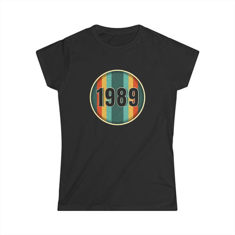 Vintage 1989 Birthday Shirts for Women Funny 1989 Birthday Womens T Shirt