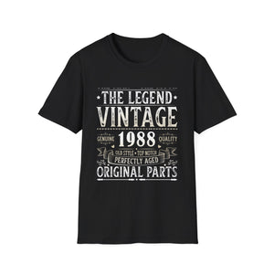 Vintage 1988 T Shirts for Men Retro Funny 1988 Birthday Mens T Shirts