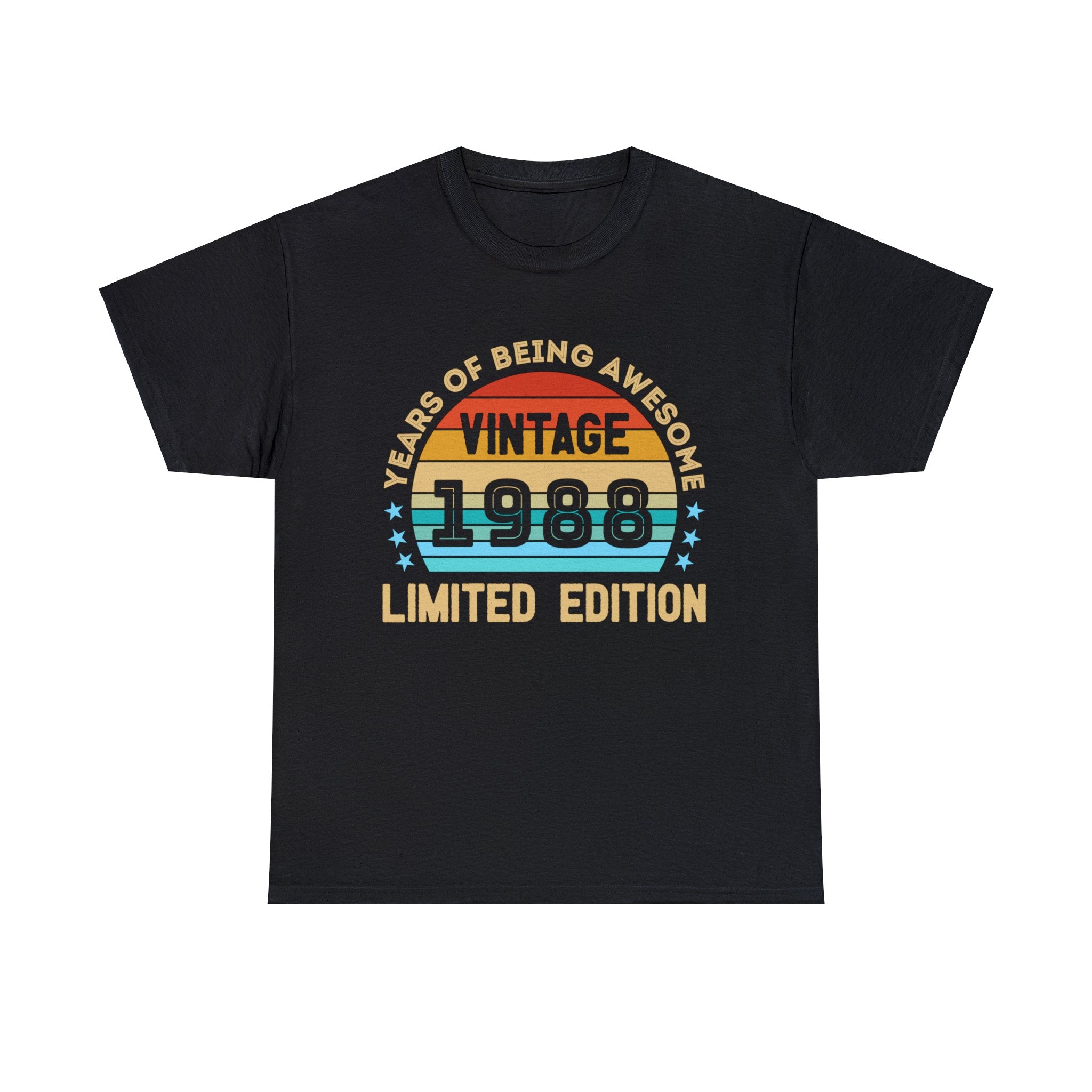 Vintage 1988 T Shirts for Men Retro Funny 1988 Birthday Mens Shirt Plus Size Big and Tall