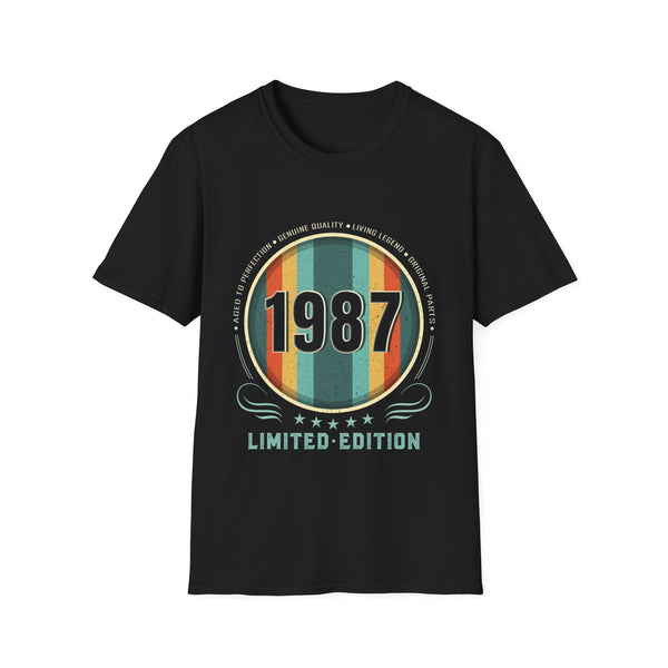 Vintage 1987 TShirt Men Limited Edition BDay 1987 Birthday Mens Shirts