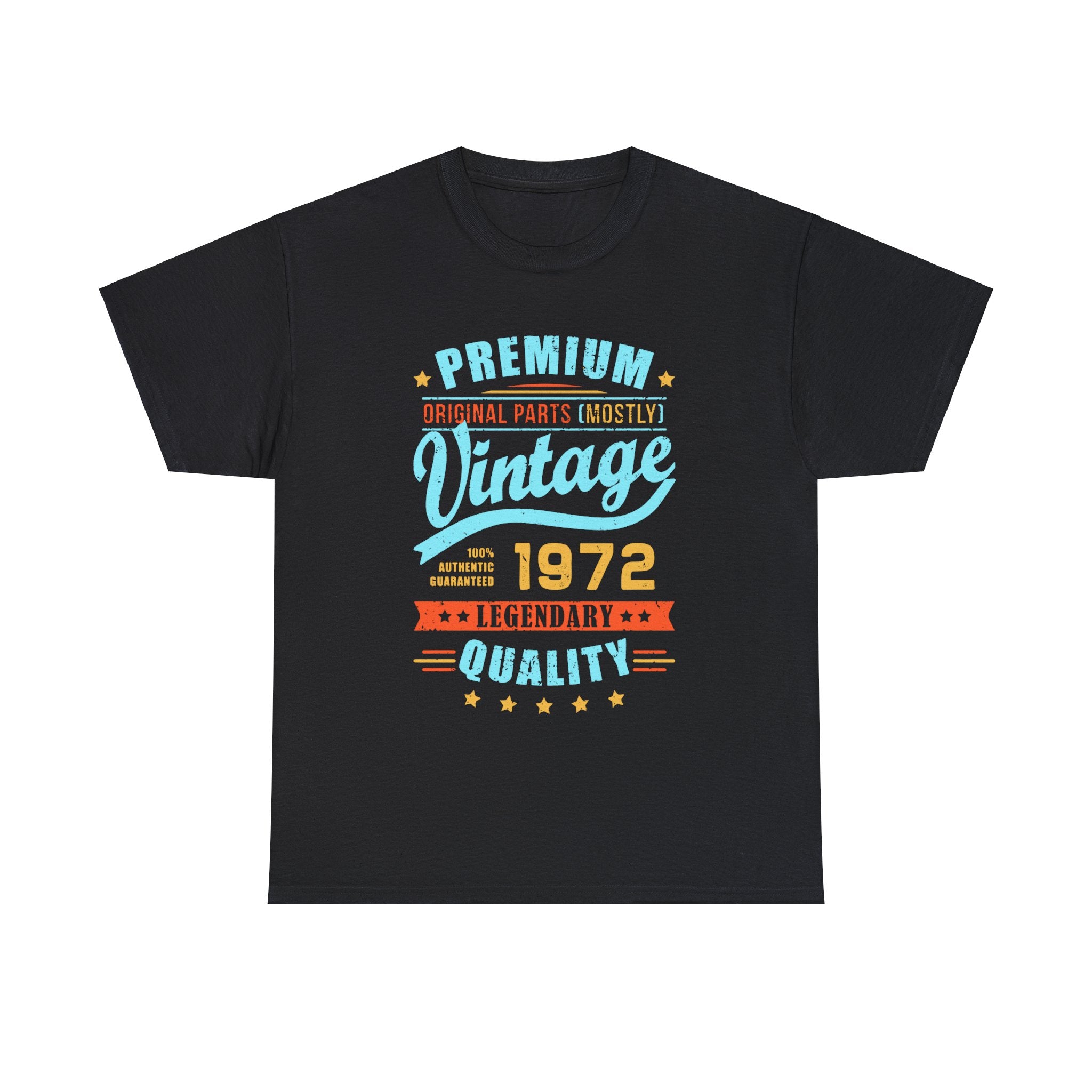 Vintage 1972 TShirt Men Limited Edition BDay 1972 Birthday Big and Tall Tshirts Shirts for Men