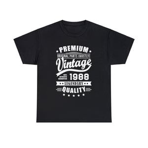 Vintage 1988 T Shirts for Men Retro Funny 1988 Birthday Mens Tshirts for Men Big and Tall