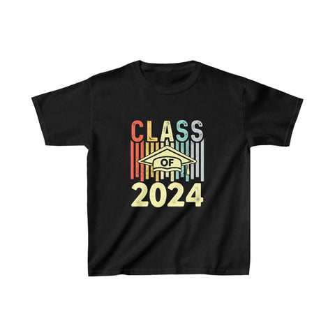 Class of 2024 Graduation School Vintage Senior 2024 Girls Tshirts