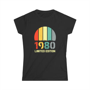Vintage 1980 TShirt Women Limited Edition BDay 1980 Birthday Shirts for Women