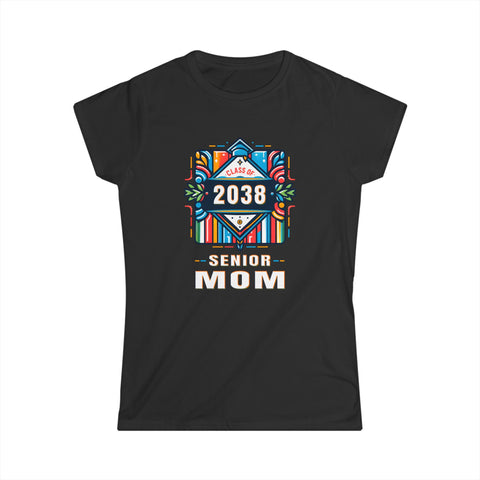 Proud Mom of a Class of 2038 Graduate 2038 Senior Mom 2038 Womens T Shirt