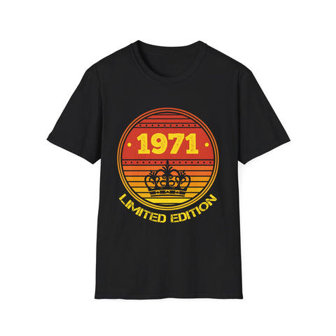 Vintage 1971 TShirt Men Limited Edition BDay 1971 Birthday Mens T Shirts