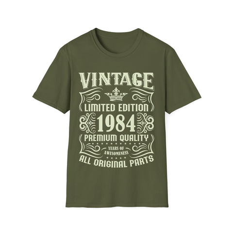 Vintage 1984 TShirt Men Limited Edition BDay 1984 Birthday Mens T Shirt