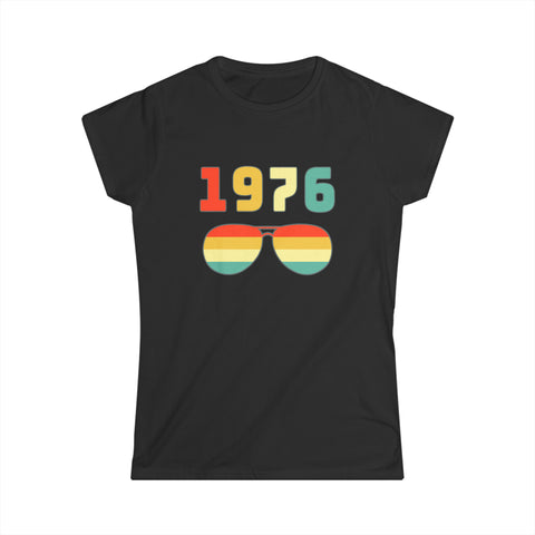 Vintage 1976 T Shirts for Women Retro Funny 1976 Birthday Womens T Shirt