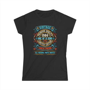 Vintage 1984 T Shirts for Women Retro Funny 1984 Birthday Women Tops