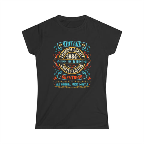 Vintage 1984 T Shirts for Women Retro Funny 1984 Birthday Women Tops