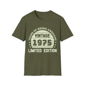 Vintage 1975 T Shirts for Men Retro Funny 1975 Birthday Mens T Shirts