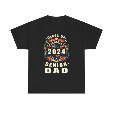 Proud Dad Class of 2024 Dad 2024 Graduate Senior Dad 2024 Men Shirts Big and Tall Plus Size
