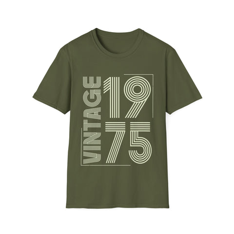 Vintage 1975 T Shirts for Men Retro Funny 1975 Birthday Men Shirts