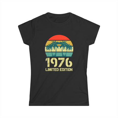 Vintage 1976 Birthday Shirts for Women Funny 1976 Birthday Womens Shirts