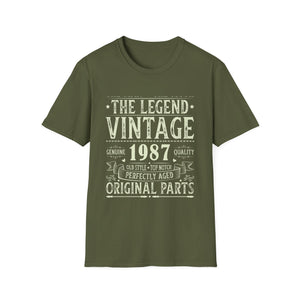 Vintage 1987 T Shirts for Men Retro Funny 1987 Birthday Mens Shirt